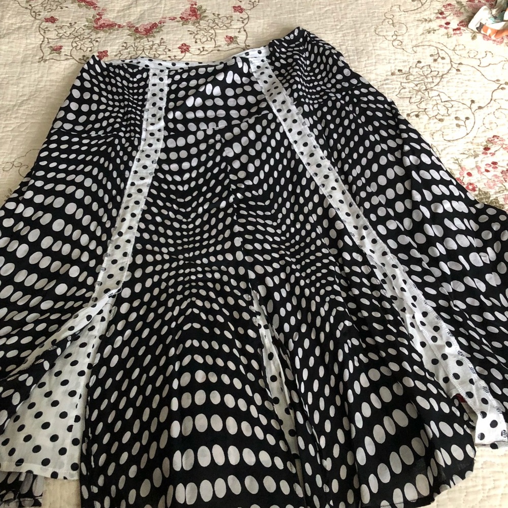 Black & white polka dot skirt